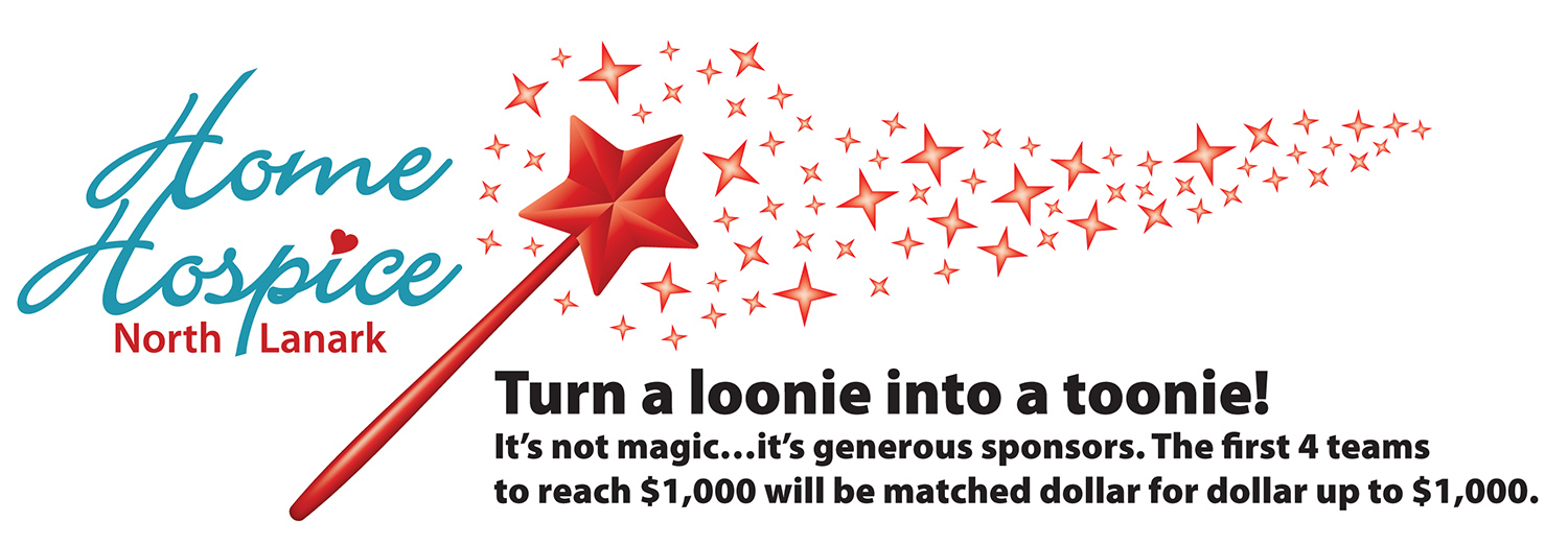 Magic wand graphic asking for donations to the Hike for Hospice